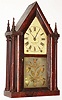 Brewster and Ingrahams, Bristol, Conn., 8 day, time and strike 4-column steeple clock, c1850