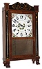 Riley Whiting, Winchester, Conn., 30 hour, time and strike, wood movement half column and splat shelf clock, c1830