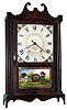Seth Thomas, 30 hour, time and strike, wood movement pillar and scroll shelf clock, c1825