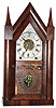 Chauncey Jerome, New Haven, Conn., 8 day, time and strike/alarm steeple clock, c1850