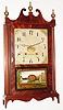 Seth Thomas, 30 hour, wood movement pillar and scroll shelf clock, c1825