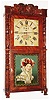 Seymour, Williams and Porter, Farmington, Conn., 8 day, time and strike wood movement carved column and splat shelf clock, c1832.