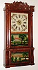 Elisha Manross, Bristol, Conn., 8 day, time and strike column and carved splat shelf clock, c1845