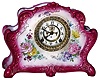 Ansonia Clock Co., New York, NY, "La Rita" Royal Bonn, 8 day, time and strike, porcelain mantel clock with visible escapement, c1901