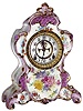 Ansonia Clock Co., New York, NY, "No. 503" Royal Bonn, 8 day, time and strike, porcelain mantel clock with visible escapement, c1895