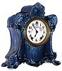 Gilbert Clock Co., Winsted, Conn, "Melba" Majolica finish, 8 day, time and strike, porcelain mantel clock, c1898