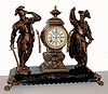 Ansonia Clock Co., New York, NY, "PIZARRO and CORTEZ", double statue figural clock, c1894