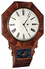 Waterbury Clock Co., Waterbury, Conn., "Drop Octagon" bevel bottom 8 day mahogany timepiece, c1875