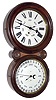 E. Ingraham and Co., Bristol, Conn., "Ionic Calendar" rosewood, 8 day, double dial hanging timepiece, c1886