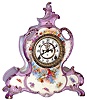 Ansonia Clock Co., New York, NY, "La Vendee", 8 day, time and strike, porcelain mantel clock with visible escapement, c1904