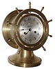 Waterbury Clock Co., Waterbury, Conn., "Ship's Bell No. 20" polished brass, 8 day, time and strike, mantel clock, c1929