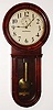 Seth Thomas Clock Co., Thomaston, Conn., "Regulator No. 1 Keyhole" wall clock, 8 day, time only, weight driven movement in a mahogany case with painted metal dial, c1915