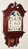 Seth Thomas Clock Co., Thomaston, Conn., "Lunar" mahogany, 8 day, time and strike, weight driven wall clock, c1894