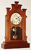 Seth Thomas Clock Co., Thomaston, Conn., "Fortress V.P." walnut, 8 day, time and strike, city mantel clock, c1880