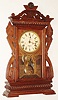 Seth Thomas Clock Co., Thomaston, Conn., walnut, 8 day, time and strike, mantel clock, c1900