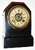 Bradley and Hubbard Mfg. Co., West Meriden, Conn., 30 hour, time/alarm iron case mantel clock, c1865