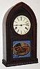 J. C. Brown, Forestville, Conn., 30 hour, time and strike, ripple molding miniature beehive mantel clock, c1850