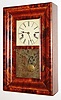 Elisha Manross, 30 hour, time and strike, miniature OG shelf clock, c1845