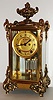 Ansonia Clock Co., New York, NY, "Marquis", 8 day, time and strike crystal regulator mantel clock, c1904