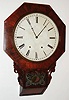 Chauncey Jerome, New Haven, Conn., 8 day, time and strike short drop octagon wall clock, c1850