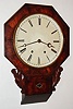 Chauncey Jerome, New Haven, Conn., 8 day, time and strike fusee short drop octagon wall clock, c1845