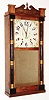 David Dutton, Mount Vernon, New Hampshire, 30 hour, time and strike, wood movement half column and splat shelf clock, c1835