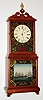 Foster Campos, Pembroke, Mass., 8 day, weight passing strike Mass. Shelf Clock stamped No. 13 timepiece, c1985