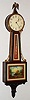 Waltham Watch Co., Waltham, Mass., 8 day weight driven cross banded mahogany banjo timepiece, c1930