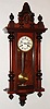 Junghans, Germany, walnut, 8 day, time and strike, spring wound regulator wall clock, c1910