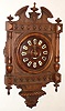 French walnut, 8 day, time and strike, wall clock, c1880