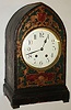 French leather-covered wood, 8 day, time and strike, bracket clock, works stamped "Sonnerie Progres", c1880