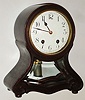 New Haven Clock Co., New Haven, Conn., "Taunton" solid mahogany, 8 day, time and strike, crystal regulator mantel clock, c1917