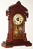 E.N. Welch, for Colby Wringer Co., walnut, 8 day, time and strike, parlor clock with alarm, c1880