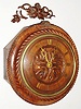 French walnut, 8 day, time and strike, wall clock, c1890