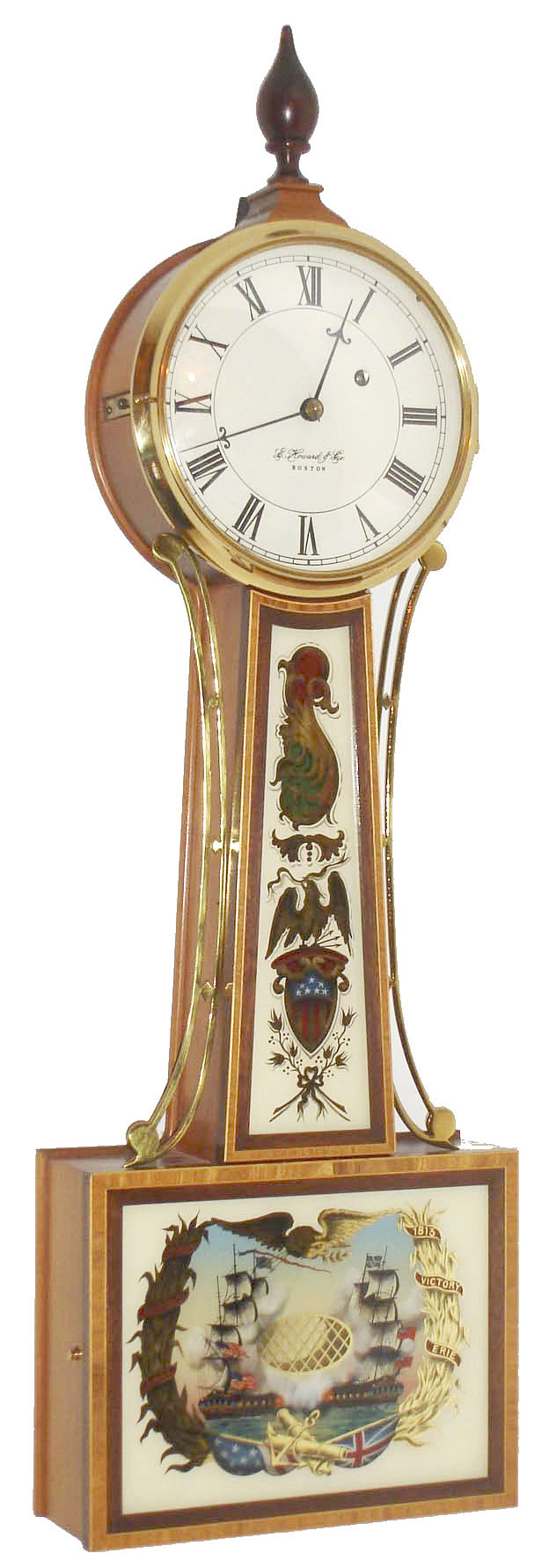 E. Howard &amp; Co., Boston, Mass., 8 day, banded case patent or banjo timepiece, c1980  Case is stamped  "289". — Antique Clocks Price Guide