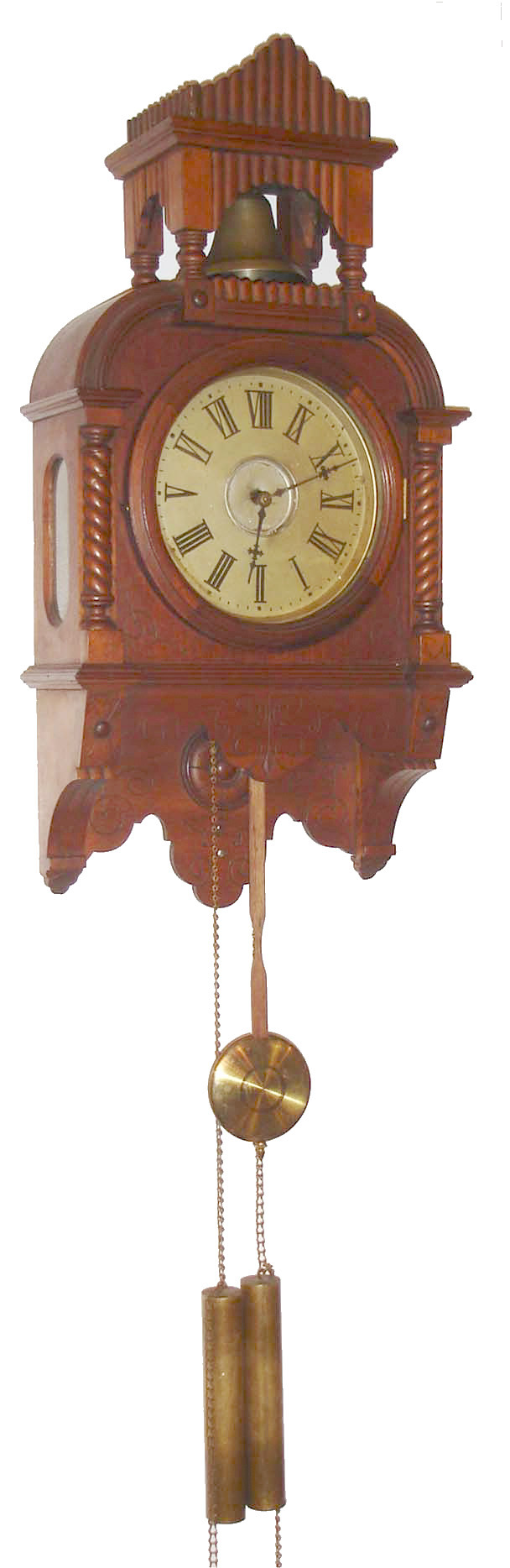 Waterbury Clock Co., Waterbury, Conn., "Study No. 10", 8 day, time and strike, wall clock. c1893 — Antique Clocks Price Guide