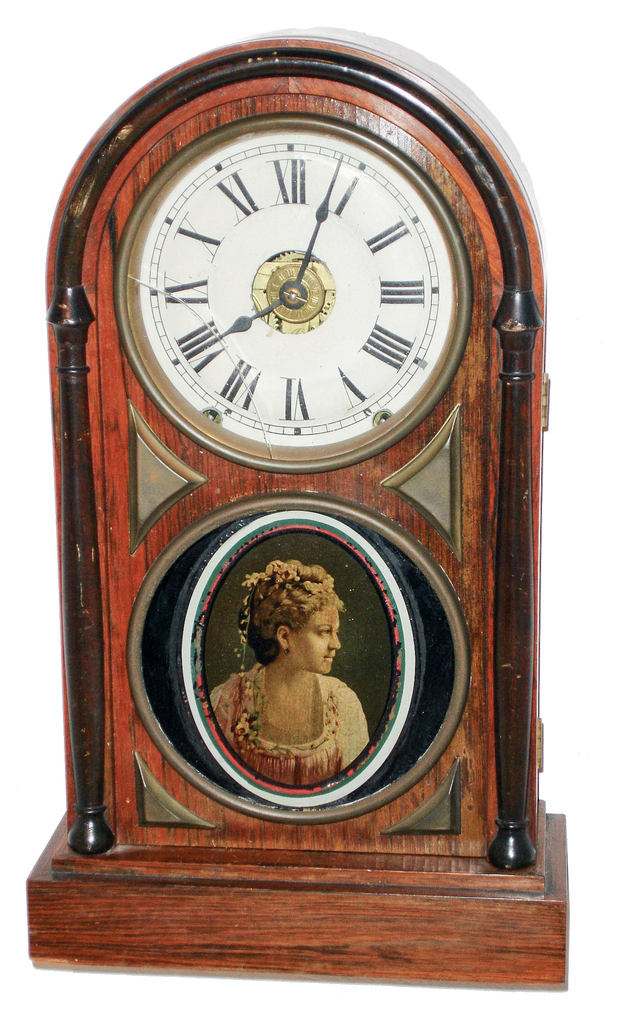 Seth Thomas Clock Co., Thomaston Conn., "Chicago" city-series 8 days, time, strike and alarm rosewood mantel clock, c1900 — Antique Clocks Price Guide
