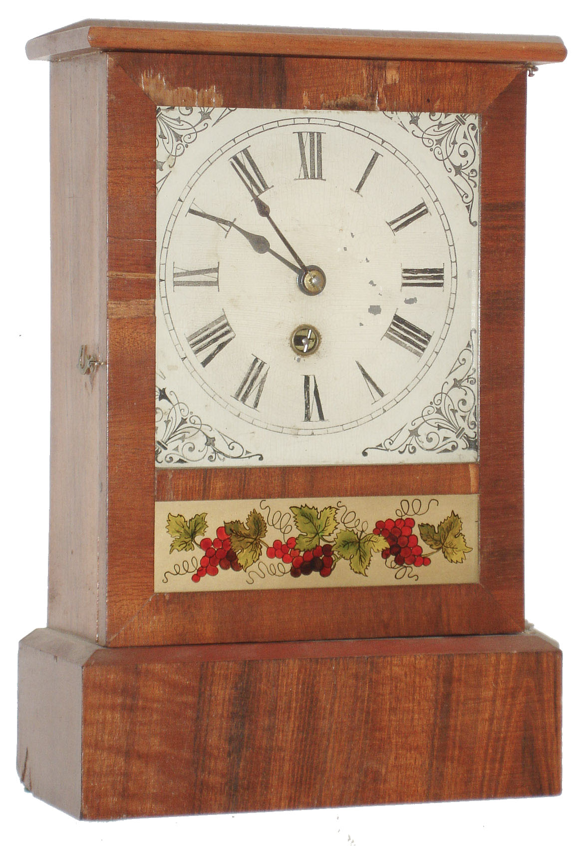 Ansonia Clock Co., Ansonia, Conn., 30 hour, Mahogany veneer cottage timepiece, c1880 — Antique Clocks Price Guide