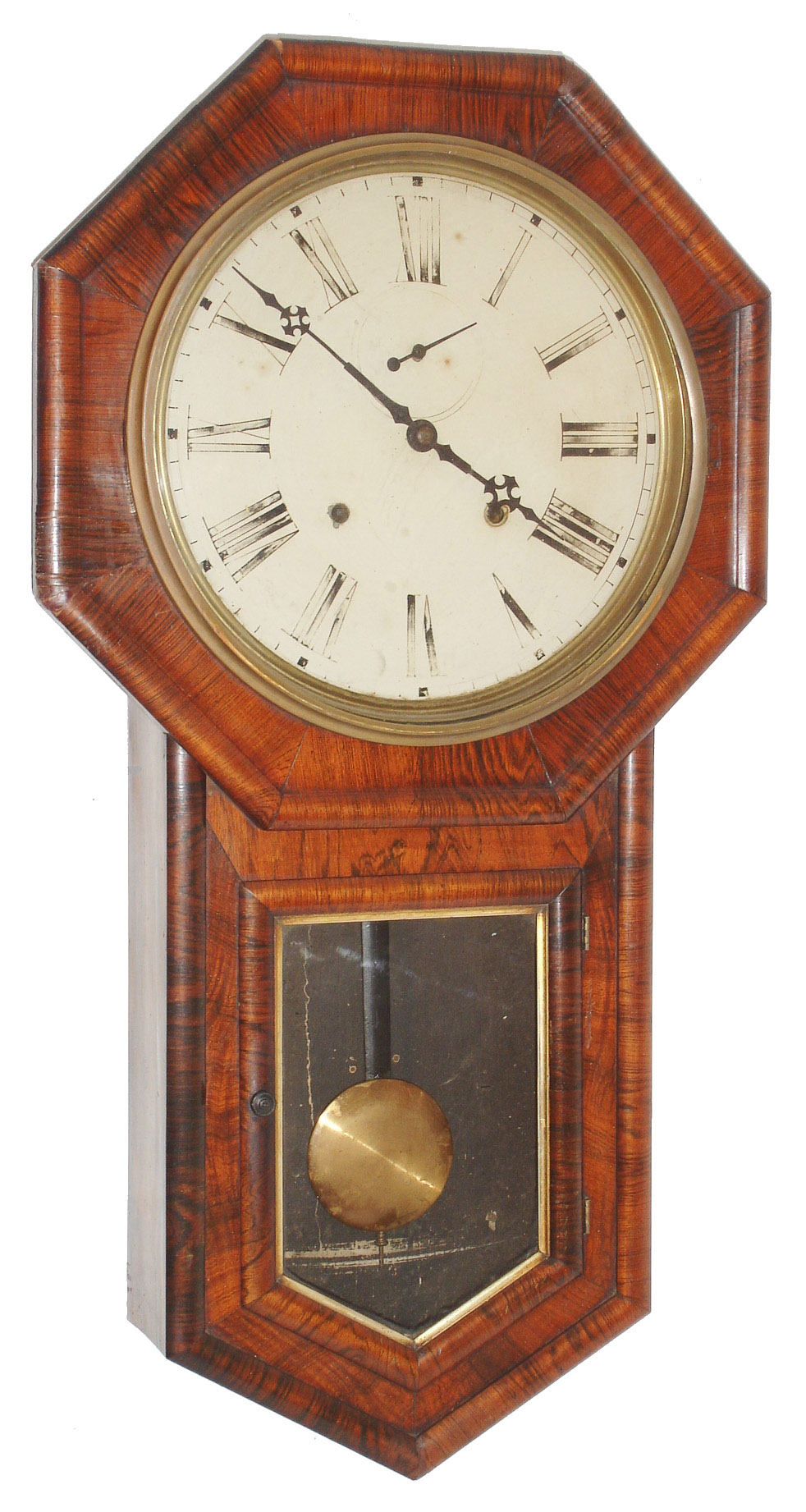 E. N. Welch Mfg. Co., Forestville, Conn., "Verdi", 8 day, time and strike, hanging wall clock, c1878 — Antique Clocks Price Guide