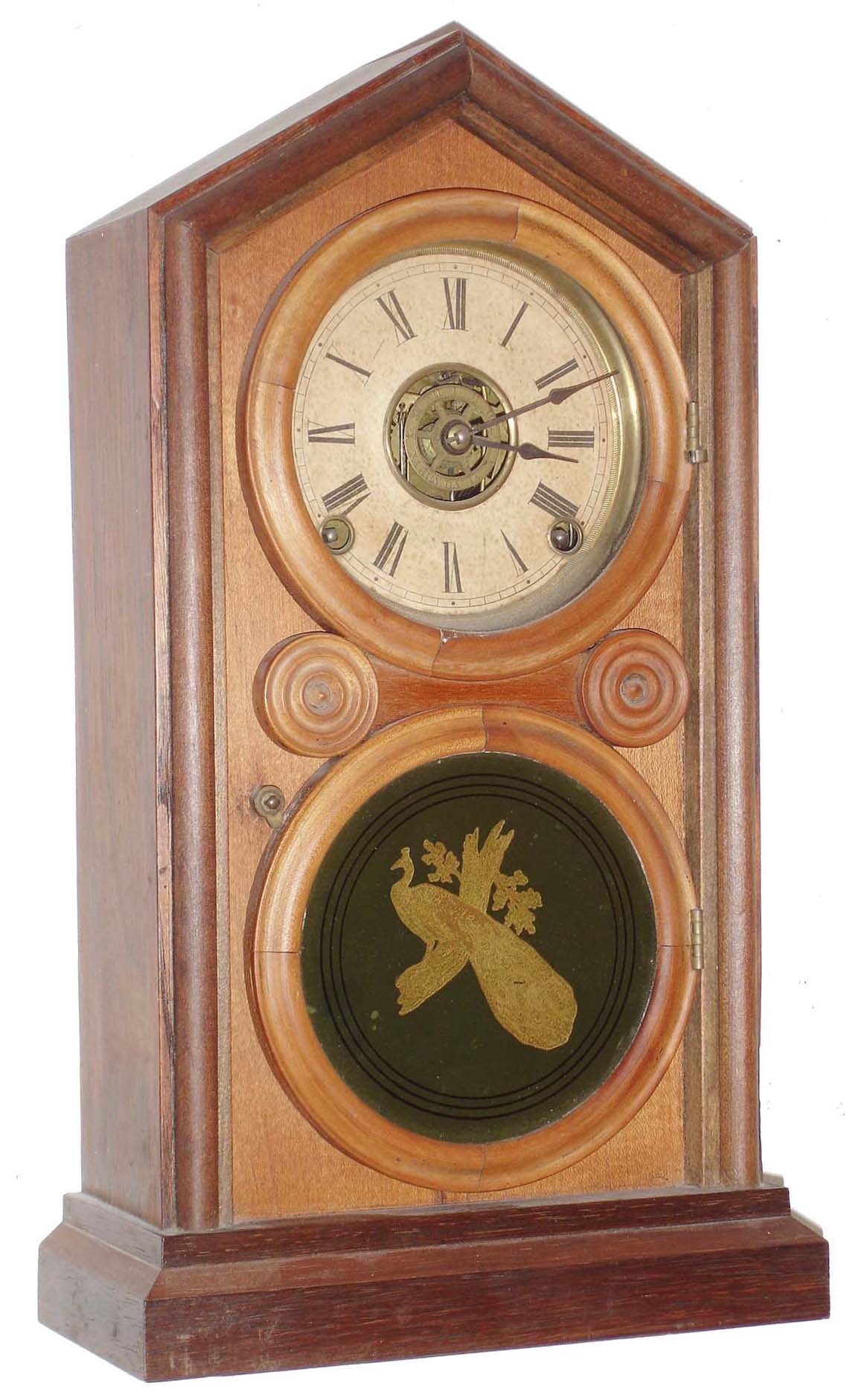 E. Ingraham and Co., Bristol, Conn. "Doric" rosewood 30 hours, time, strike and alarm shelf clock, c1880 — Antique Clocks Price Guide