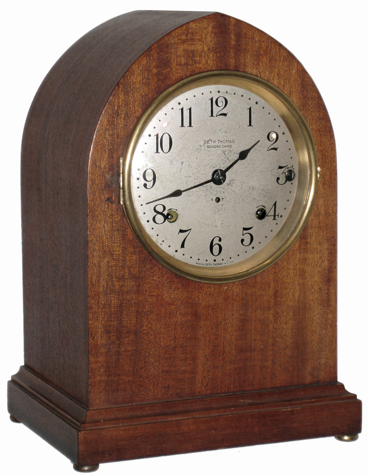 Seth Thomas Clock Co., Thomaston, Conn. "Chime Clock No. 14" mahogany 8 days,  five bells Sonora mantel clock, c1911 — Antique Clocks Price Guide