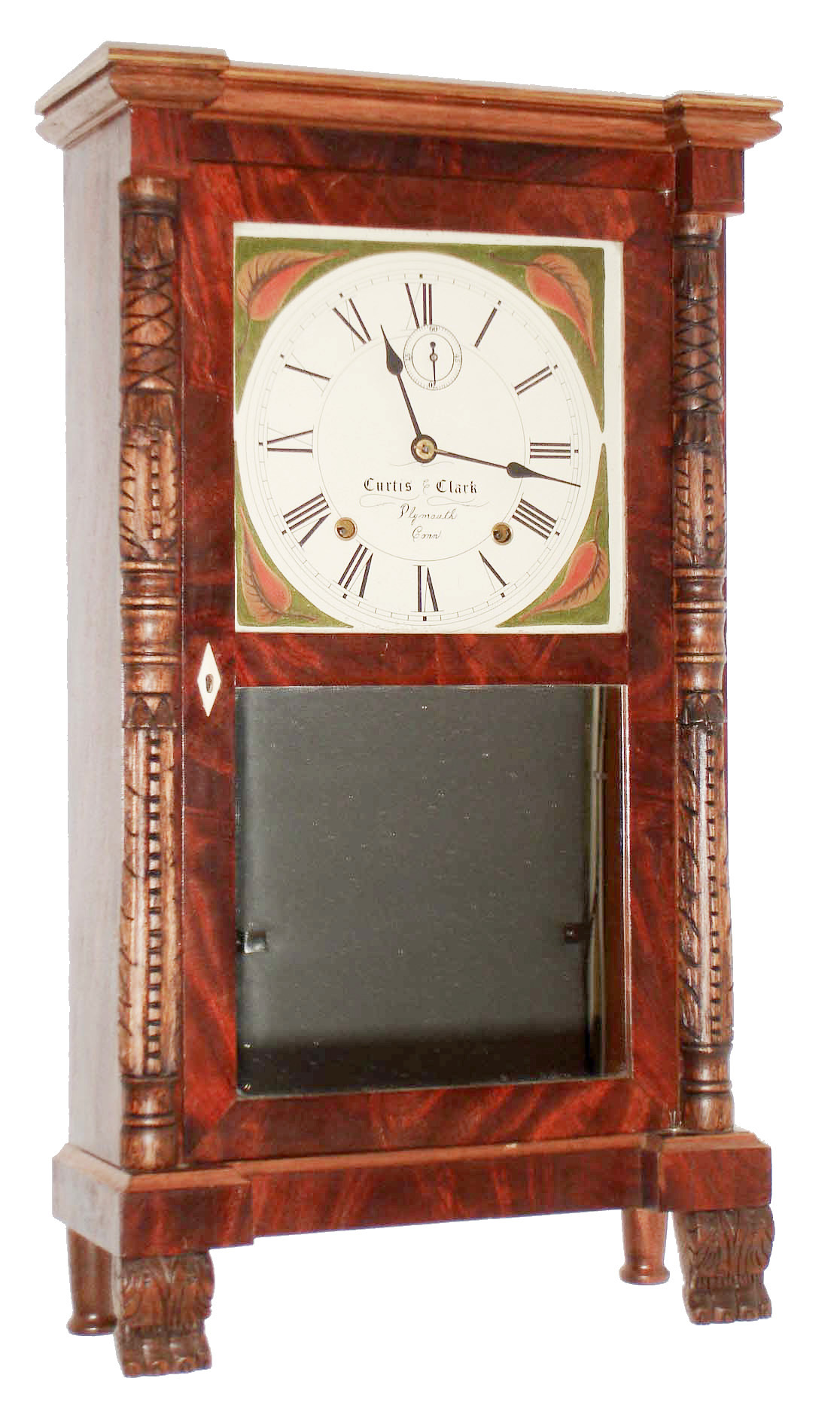 Unknown maker of a reproduction Curtiss &amp; Clarke Platt type case with an 8 day, time and strike, spring brass movement. — Antique Clocks Price Guide