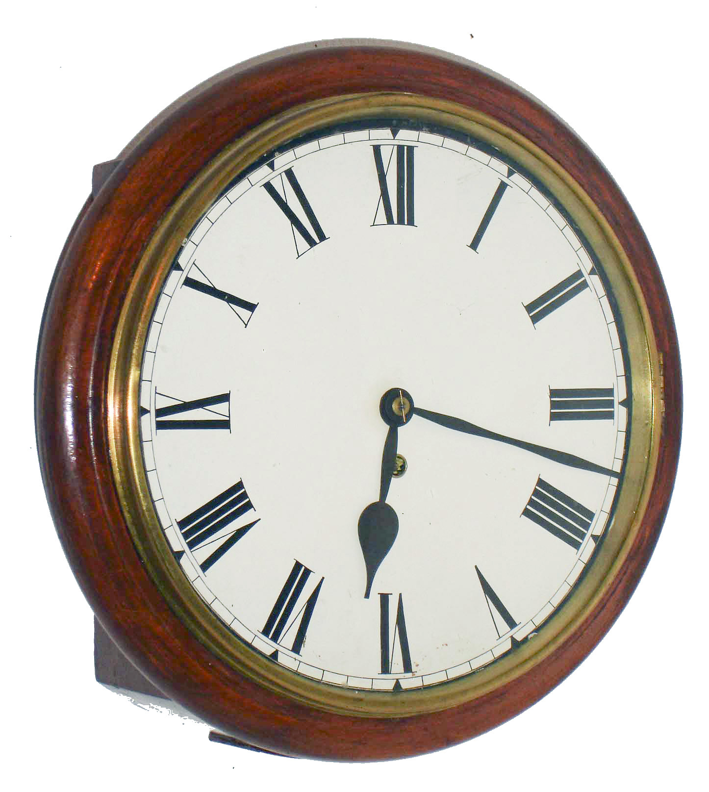 English, 8 day, fusee movement mahogany postal timepiece, c1895 — Antique Clocks Price Guide