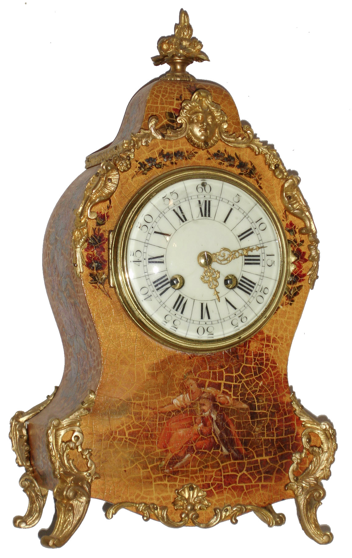 French, "Vernis Martin" painted wood case with Japy Freres 8 days, time and  strike movement, c1890 — Antique Clocks Price Guide