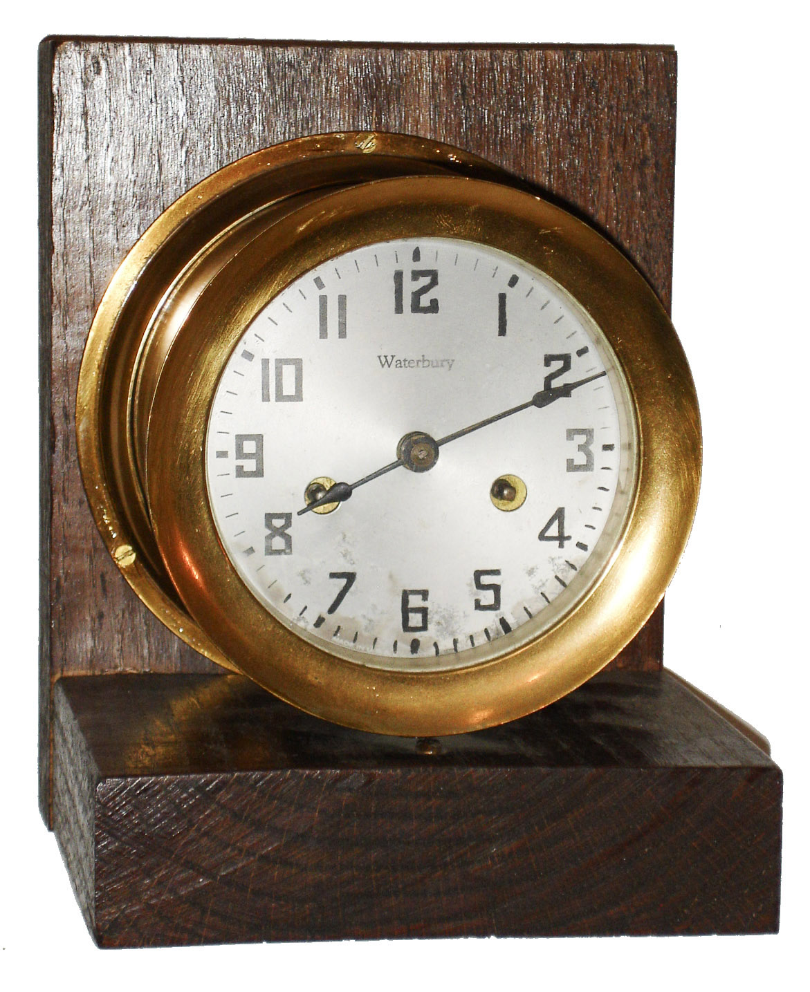 Waterbury Clock Co., Waterbury, Conn., "Ship's Bell No. 6" 8 days, time and strike, brass marine clock, c1925 — Antique Clocks Price Guide