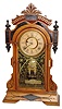 Ansonia Clock Co., Brooklyn, New York, "Sydney" shelf clock, 8 days time and strike, spring driven movement in an ash case, c1886