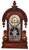 Ansonia Clock Co., Brooklyn, New York, "Parisian" shelf clock, 8 days time and strike, spring driven movement in an oak case, c1874,