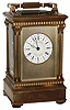 French brass & glass 8 days, time, strike and repeat carriage clock, retailed by G. Edward & Sons, London & Glasgow, c1900