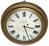 Brewster and Ingrahams, Bristol, Conn., 8 days, time only, spring driven 22" gilt gallery clock, c1850