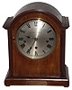 Walker Hall Ltd, mahogany bracket clock, French 8 days, Westminster chime movement, 1929 presentation.